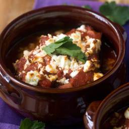 Our favourite baked eggplant with tomato and feta