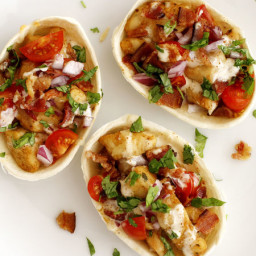 Oven-Baked Bacon-Chicken-Chipotle Ranch Mini Taco Boats