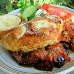 Oven Baked Chicken and Aubergine (Egg Plant) Parmigiana