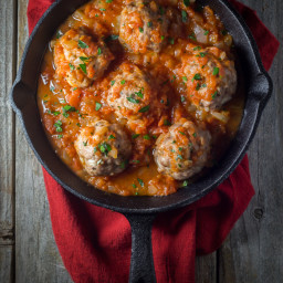 Oven Baked Paleo Italian Meatballs with Marinara Sauce