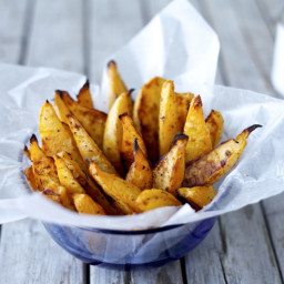 Oven-Baked Rutabaga Fries with Honey-Mustard Sauce