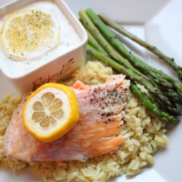 Oven Baked Salmon with Tarter Sauce