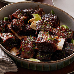 Oven-Baked Short Ribs with Porter Beer Mop