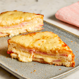 Oven-Baked Three-Layer Croque Monsieur Sandwiches