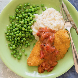 Oven-Fried Chicken with Tomato Gravy