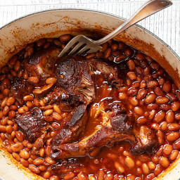 Oven or Slow Cooker Pork and Beans