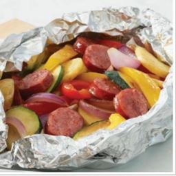 Oven Pouch Potatoes and Sausage