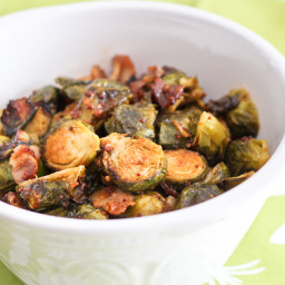 Oven Roasted Brussels Sprouts with Smokey Bacon