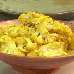 Oven Roasted Cauliflower with Turmeric and Ginger