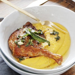Oven Roasted Duck Legs with Butternut Squash Puree