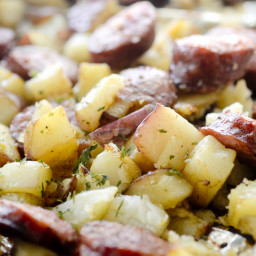 Oven Roasted Smoked Sausage & Potatoes