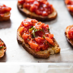 Oven-Roasted Tomato Bruschetta Recipe