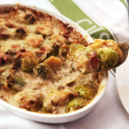 Over-the-Top Creamed Brussels Sprout Gratin Recipe