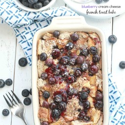 Overnight Blueberry Cream Cheese French Toast