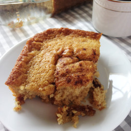 Overnight Coffee Cake (and a Stained Recipe Card)