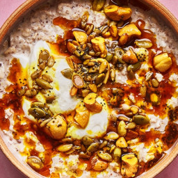 Overnight Oats with Cashews, Seeds, and Turmeric