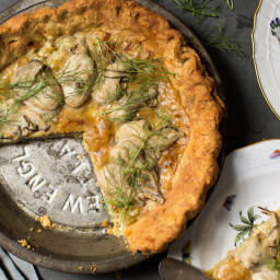 Oyster and Blue Cheese Pie