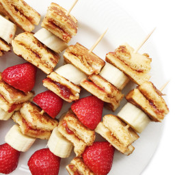P and J Stuffed French Toast Skewers