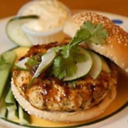 Pacific Rim Chicken Burgers and Ginger Mayonnaise