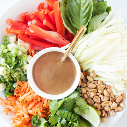 Pad Thai Salad with Peanut Tamarind Dressing