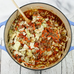 Paleo and Whole30 Cabbage Beef Soup