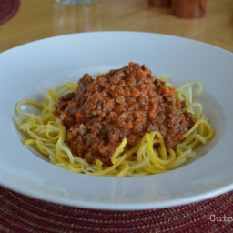Paleo Bolognese Sauce with Squash Noodles