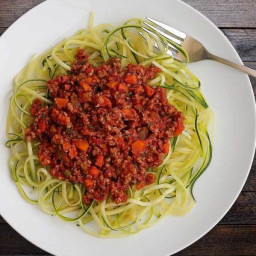 Paleo Bolognese Sauce & Zucchini Noodles Recipe