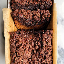 Paleo Brownie Banana Bread with Crumb Topping