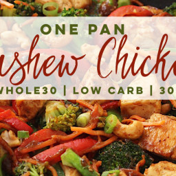 Paleo Cashew Chicken: Paleo, One Pan, 30 Minutes
