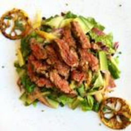 Paleo Charred Lemon Skirt Steak Salad