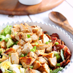 Paleo Chicken Cobb Salad with Buffalo Ranch {Whole30}