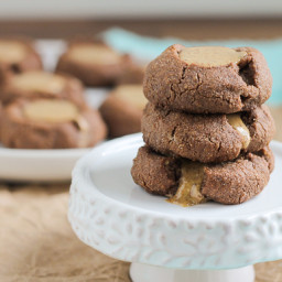 Paleo Chocolate Almond Butter Thumbprint Cookies