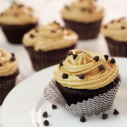 Paleo Chocolate Cupcake with “Peanut Butter” Frosting
