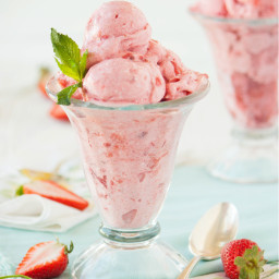 Paleo Coconut Milk Ice Cream Recipe - Strawberry Rhubarb Swirl