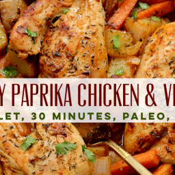 Paleo Creamy Paprika Chicken and Veggies One Pot Recipe