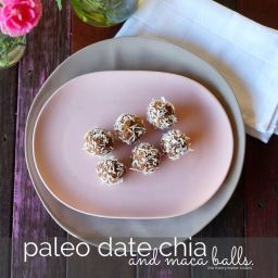 Paleo Date, Chia and Maca Balls.