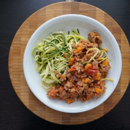 Paleo Dinner Recipes: Tasty Beef and Zoodles Bolognese