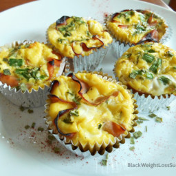 Paleo Egg Muffins with Ham and Bacon