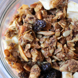 Paleo Granola with Cinnamon and Dried Apples