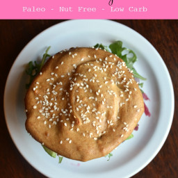 Paleo Hamburger Bun - Tahini Bread (keto, low carb, nut free)