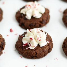 Paleo Hot Cocoa Cookies with Coconut Whipped Cream