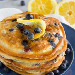 Paleo Lemon Blueberry Pancakes {Gluten Free, Grain Free, Dairy Free}