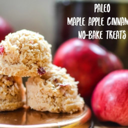 Paleo Maple Apple Cinnamon No-Bake Treats (top 8 allergy-free & just 5 