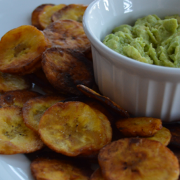 Paleo Plantain Chips and Easy Guacamole