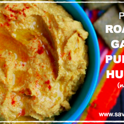 Paleo Roasted Garlic Pumpkin Hummus (no beans)
