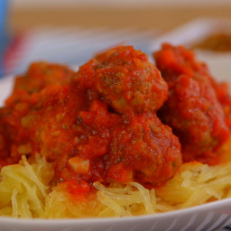 Paleo Spaghetti Squash and Amped Up Meatballs