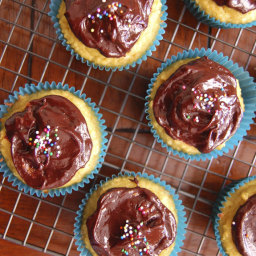 Paleo Coconut Cupcakes with Chocolate Frosting