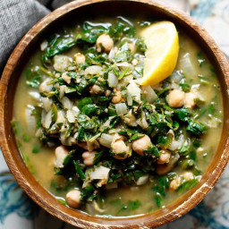 Palestinian Spinach and Chickpea Stew (Sabanekh bil hummus)