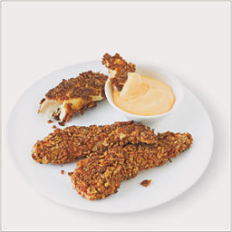 Pan-Fried Chicken Fingers with Spicy Dipping Sauce