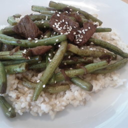 Pan-Fried Green Beans with Beef